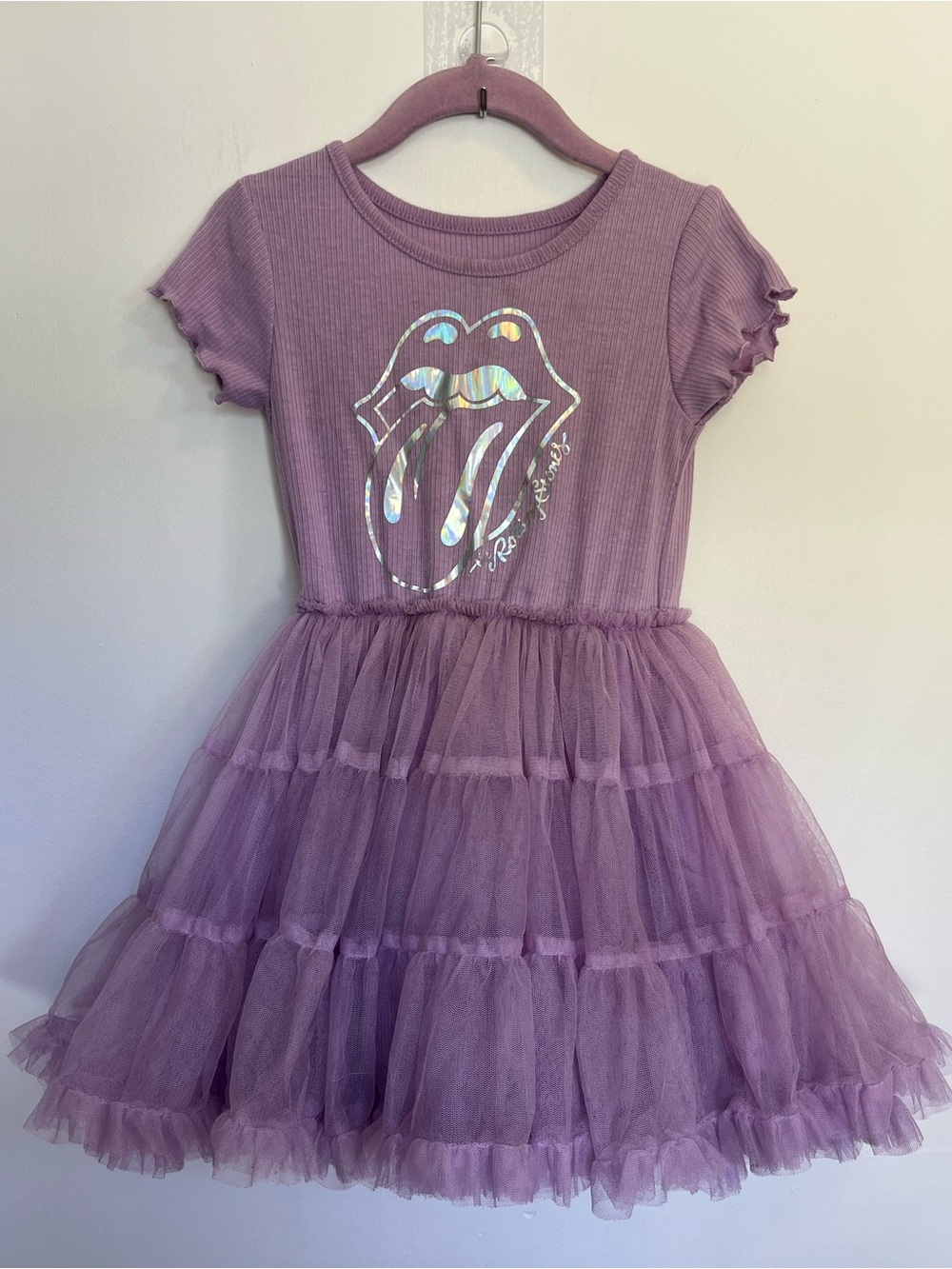 Rolling Stones Purple Layered Tulle Skirt Dress Purple Size 3T